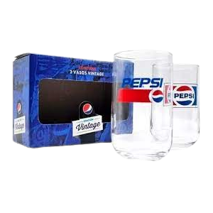 TWO  PACK VASO PEPSI VINTAGE VIDRIO