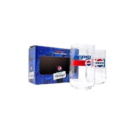 TWO  PACK VASO PEPSI VINTAGE VIDRIO