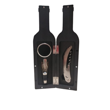 SET VINO PORTABOTELLA CON ACC