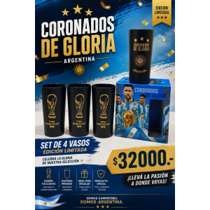 KIT MUNDIAL 4 VASOS AFA