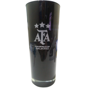 VASO MESSI ESCUDO 3 ESTRELLAS (NEGRO)