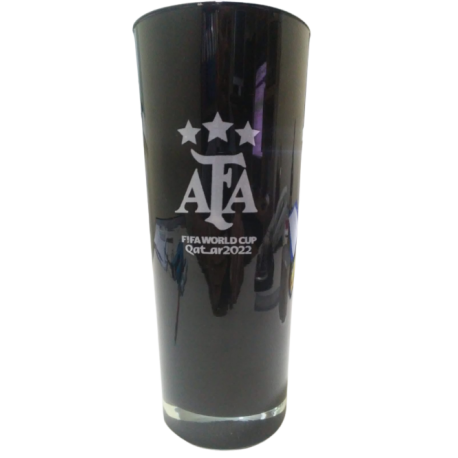 VASO MESSI ESCUDO 3 ESTRELLAS (NEGRO)
